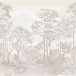 Панно "Aquarelle" арт.ETD18 002, коллекция "Etude vol.2", производства Loymina, с изображением группы деревьев в монохромной гамме, заказать панно онлайн